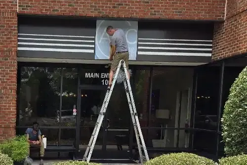 Installing a commercial sign