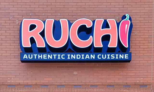 Ruchi Indian Cuisine completed signage