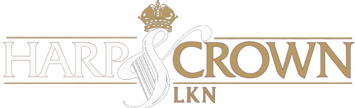 Harp & Crown LKN’s established logo, with a harp and crown.